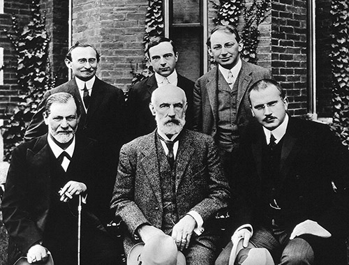 Hall Freud Jung Ferenzi in front of Clark 1909